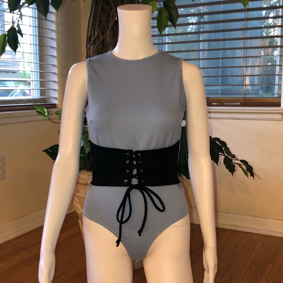 Blue & Black Corset bodysuit - Picture 5 of 9